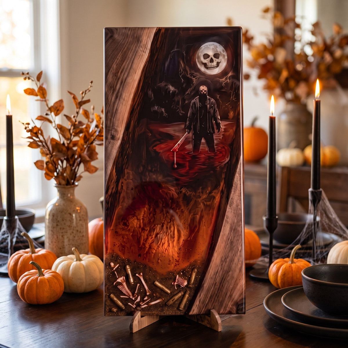 Horror resin cutting board — Design #1