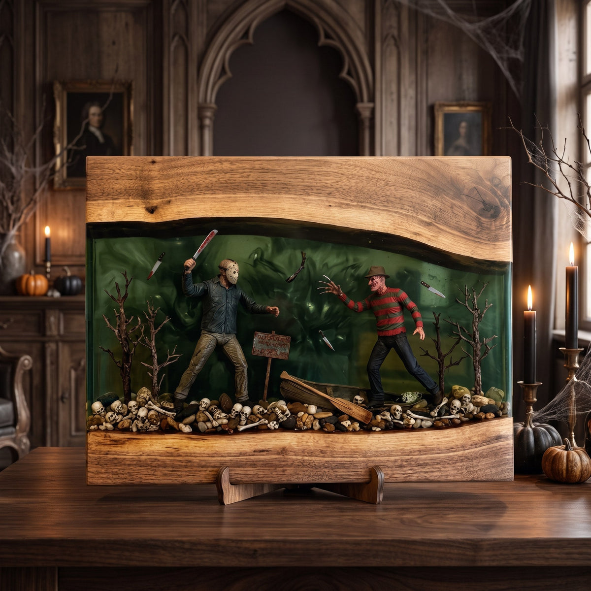 Horror resin cutting board — Design #4