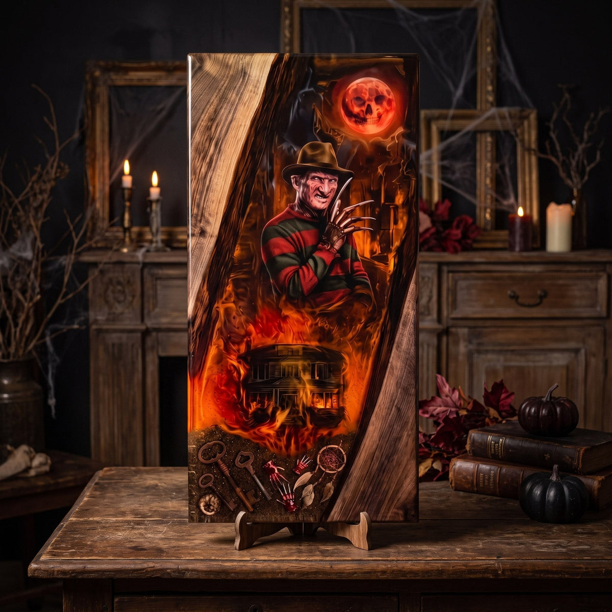 Horror resin cutting board — Design #2
