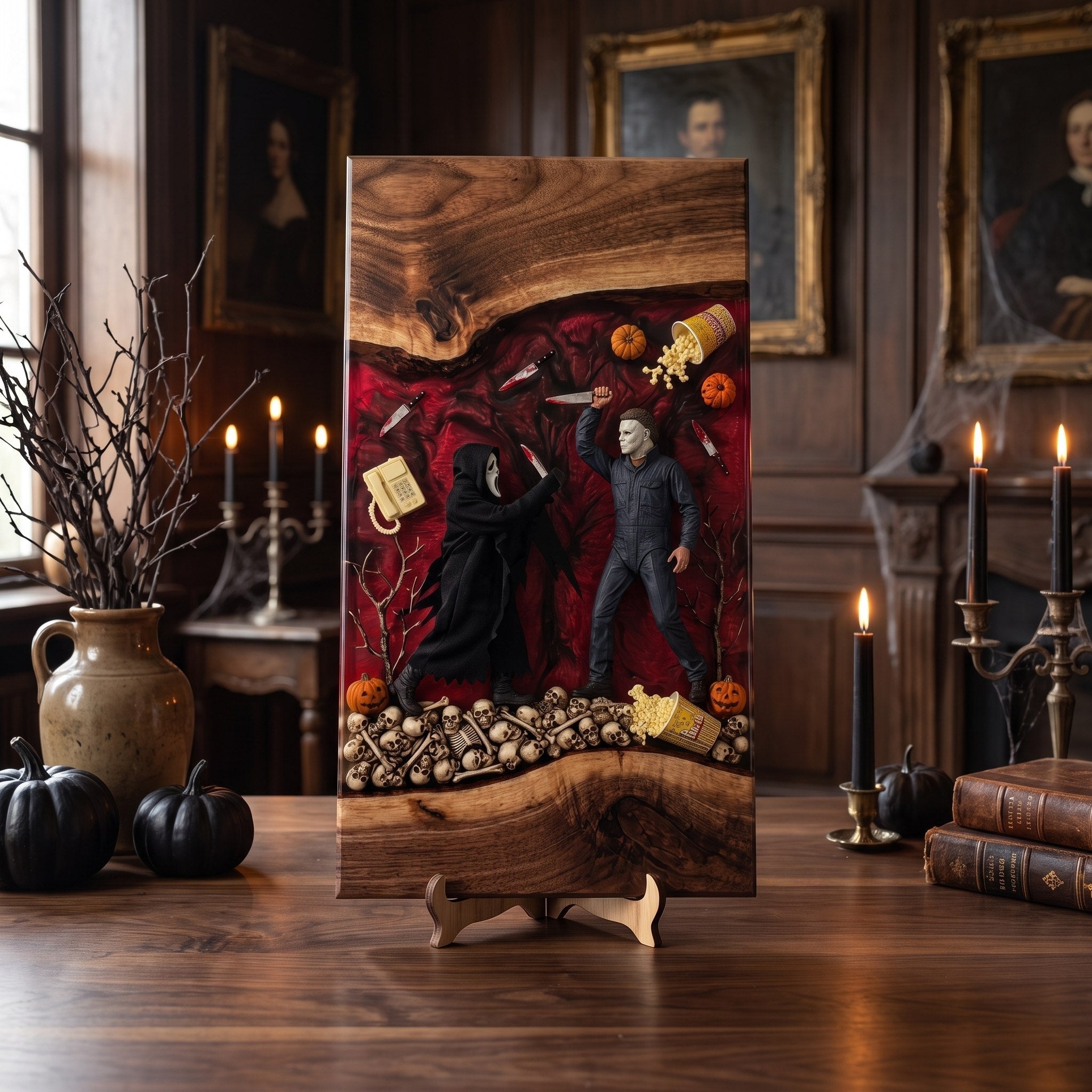 Horror resin cutting board — Design #3